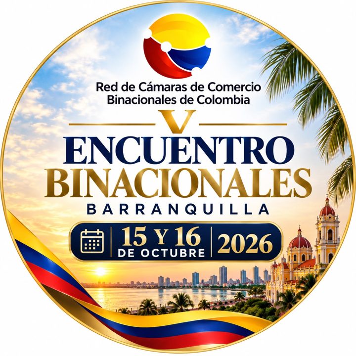 Pieza oficial del V Encuentro de Cámaras Binacionales, Barranquilla, 15 y 16 de octubre de 2026